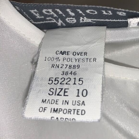 Vintage White Sheer Short Sleeve Blouse USA Size 10 - Picture 12 of 13